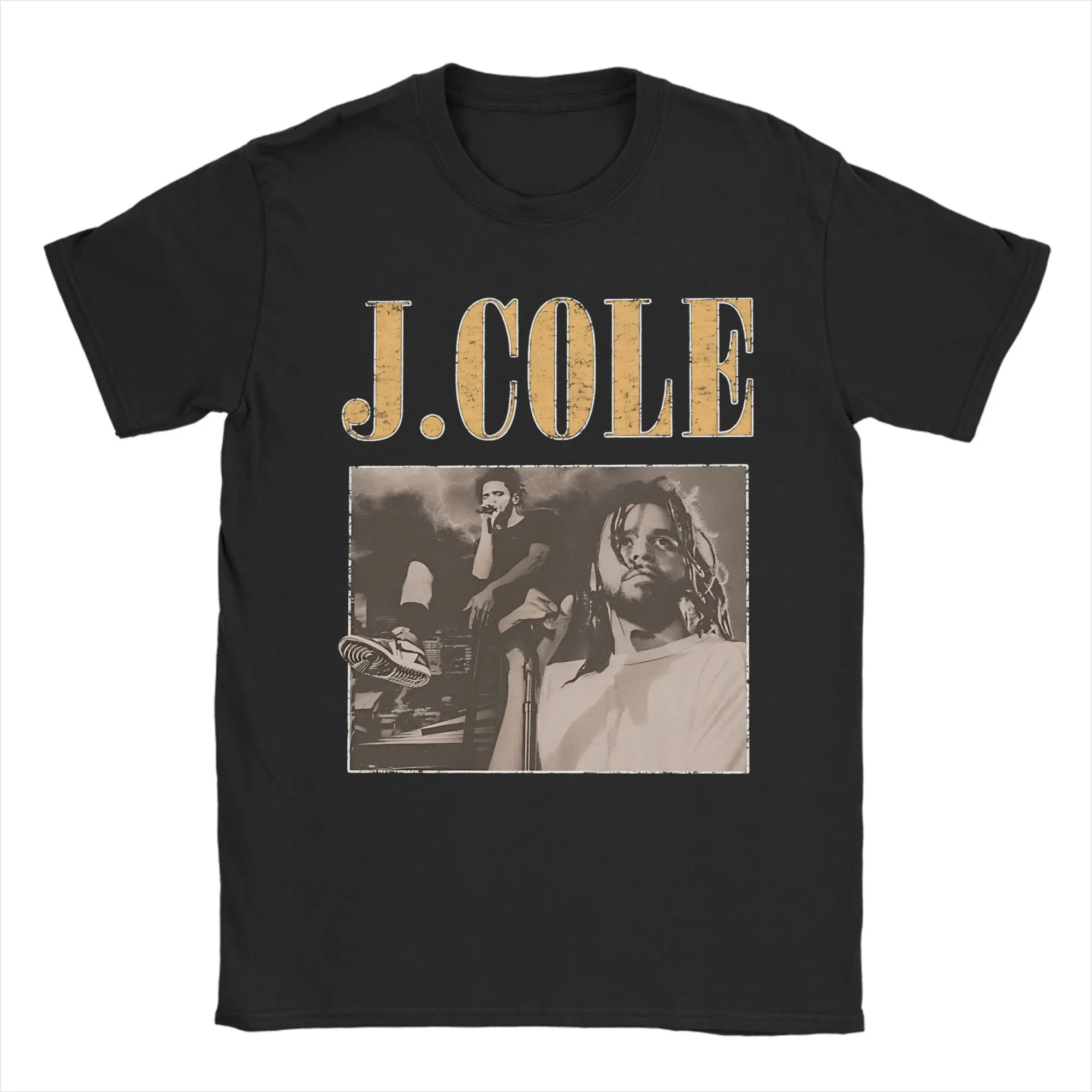 

Мужские футболки с рэпером J Cole, креативная футболка с коротким рукавом и круглым вырезом, летняя одежда из чистого хлопка