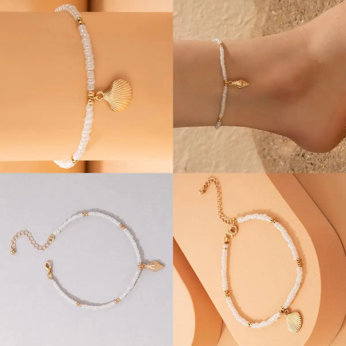

New Beach Vacation Shell Anklet Bohemian Conch Shell Bead Ladies Classic Hot Sale Jewelry Accessories Foot Chain