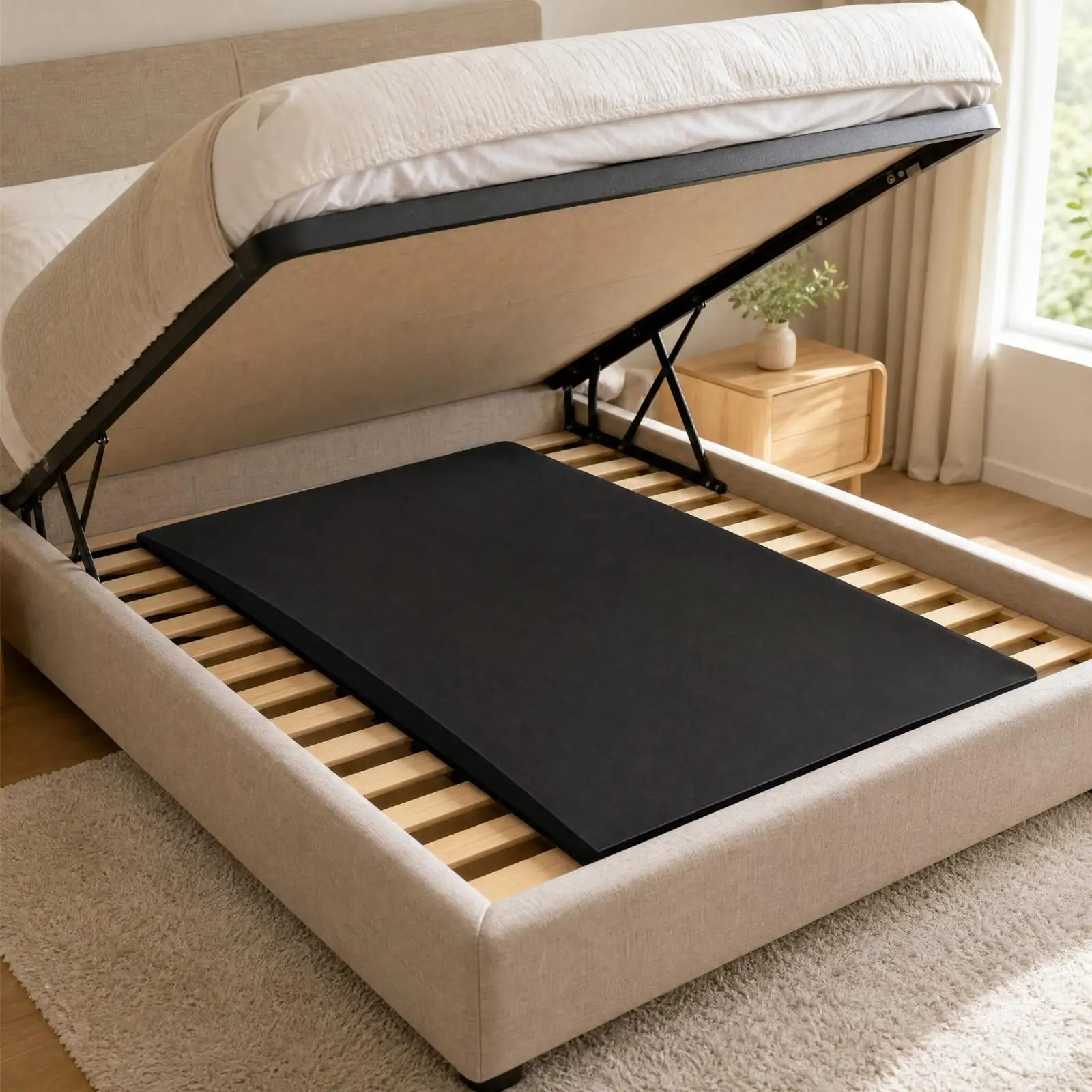 Firm Density Foam Mattress Pad Insert for Sagging Bed Repair Extends Mattress Life with Stable Support Layer