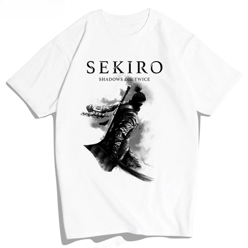 Red Korean Wolf Shadow Dead Two Short Sleeve T-shirt SEKIRO Day Game Around Summer Pure Cotton Relaxed Breathable Men and Women