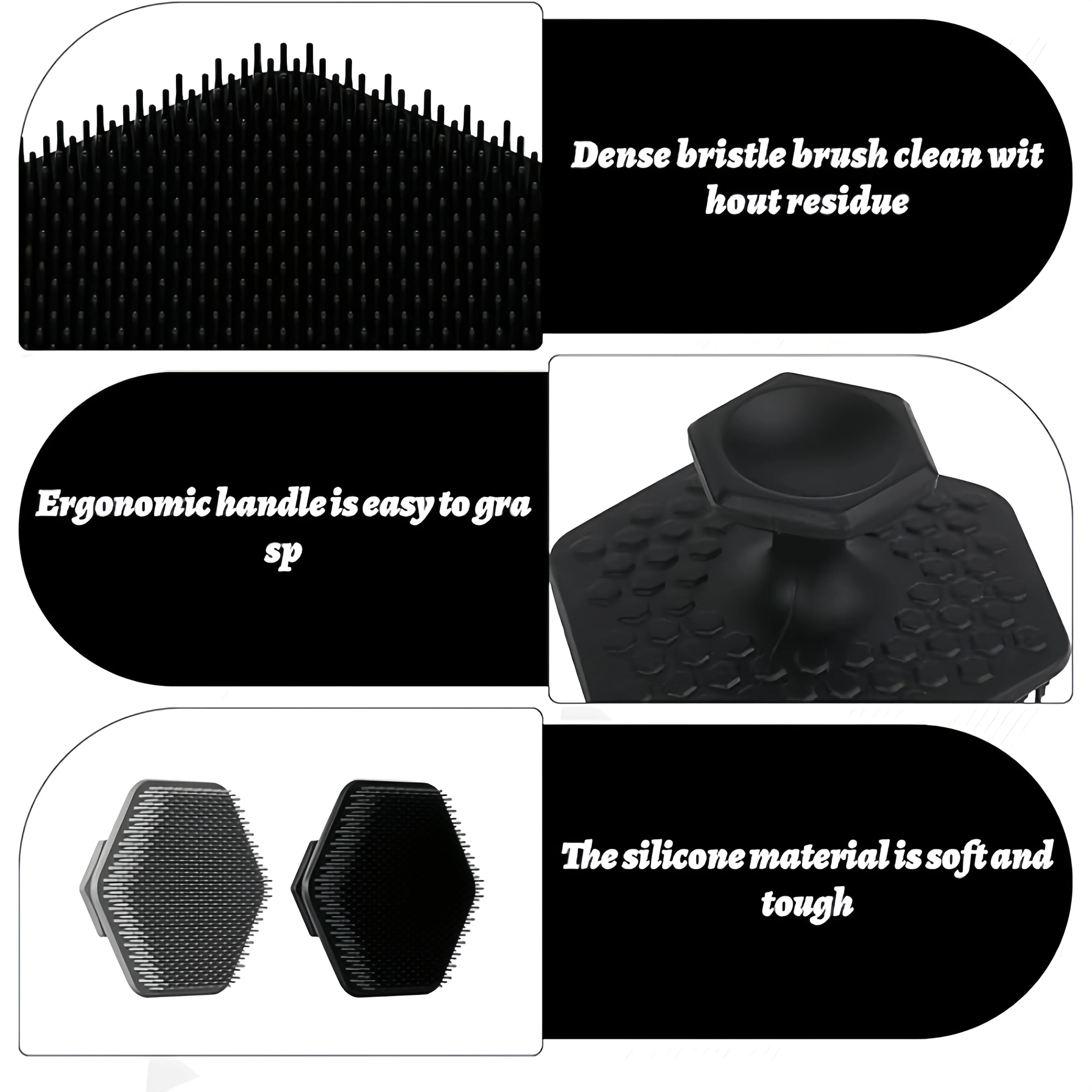 2 فرشاة تقشير الوجه من السيليكون، أداة تدليك للتنظيف العميق، مجموعة فرش تنظيف يدوية للعناية بالبشرة #6