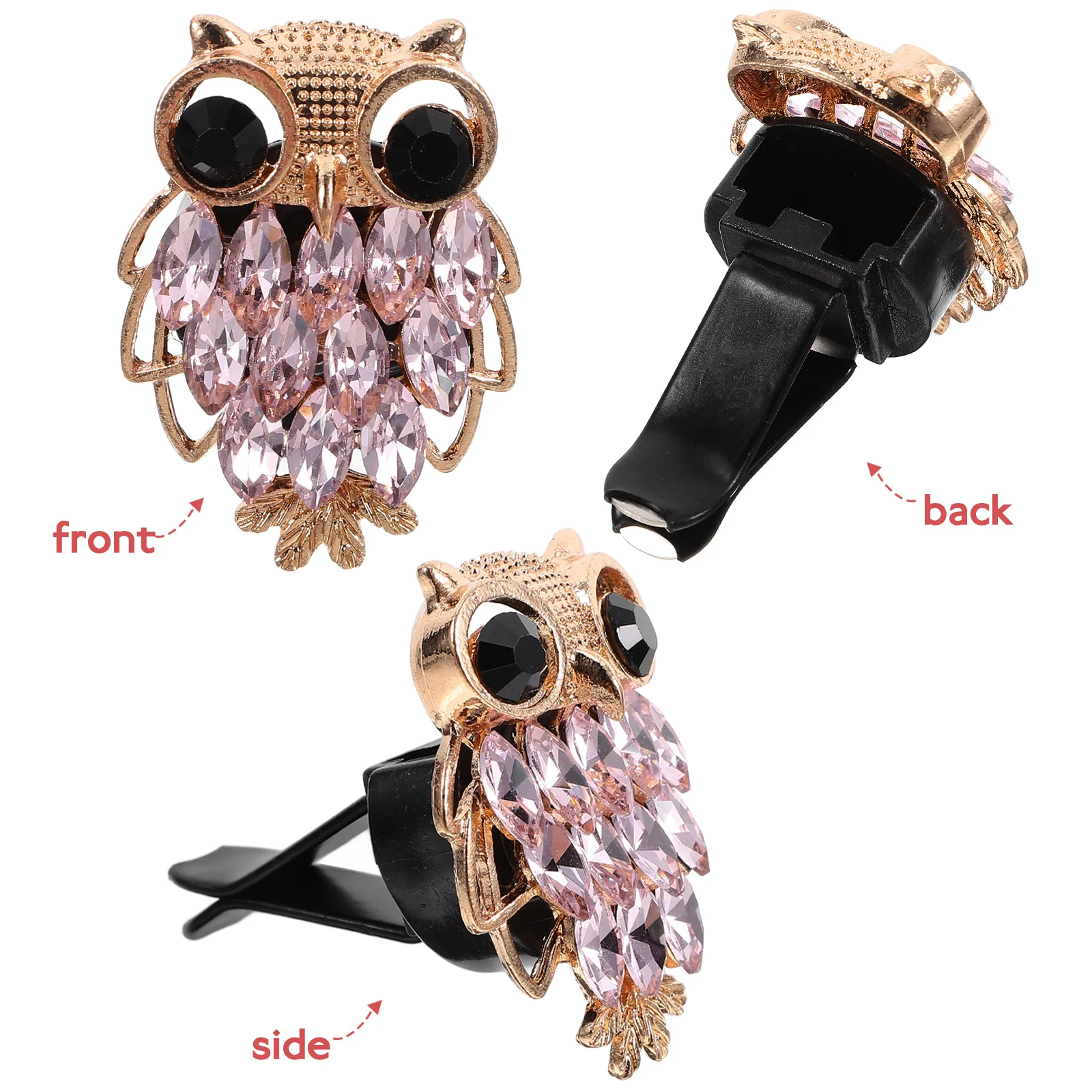 

Cute Owl Perfume Clip Car Air Vent Clips Aromatherapy Freshener Durable Multi-functional Dashboard Decor for Women Office Home