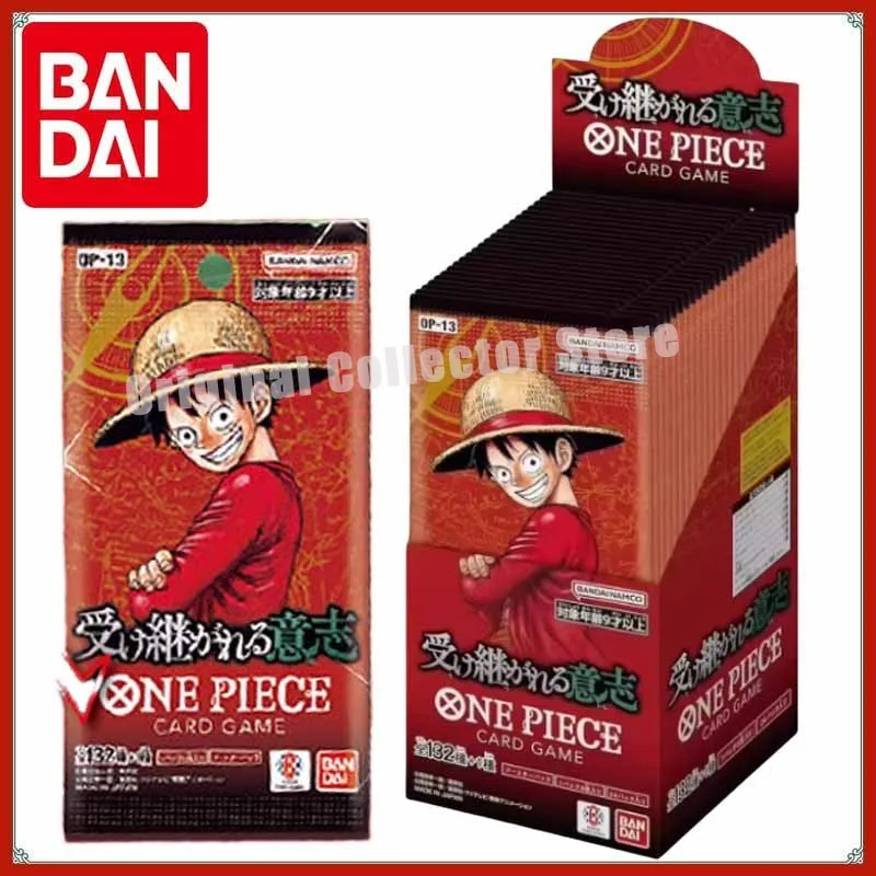 

Оригинальные цельные карты Bandai TCG, коллекционная игра OPCG, аутентичная японская сумка OP13, пополняющая сумка, вдохновленная Willpower, сбор подарок