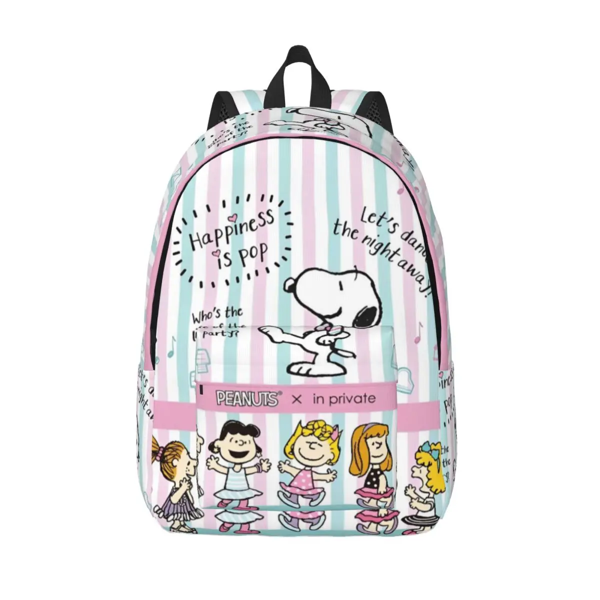 Cute Cartoon Snoopy Fashion Backpack Sports Student Work Daypack for Men Women Laptop Canvas Bags