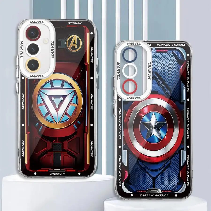 Marvel Ironman Captain America Phone Case for Samsung Galaxy A12 4G A22 A50 A72 A71 A52 A31 A32 A50s A51 5G Capa Coque Cover