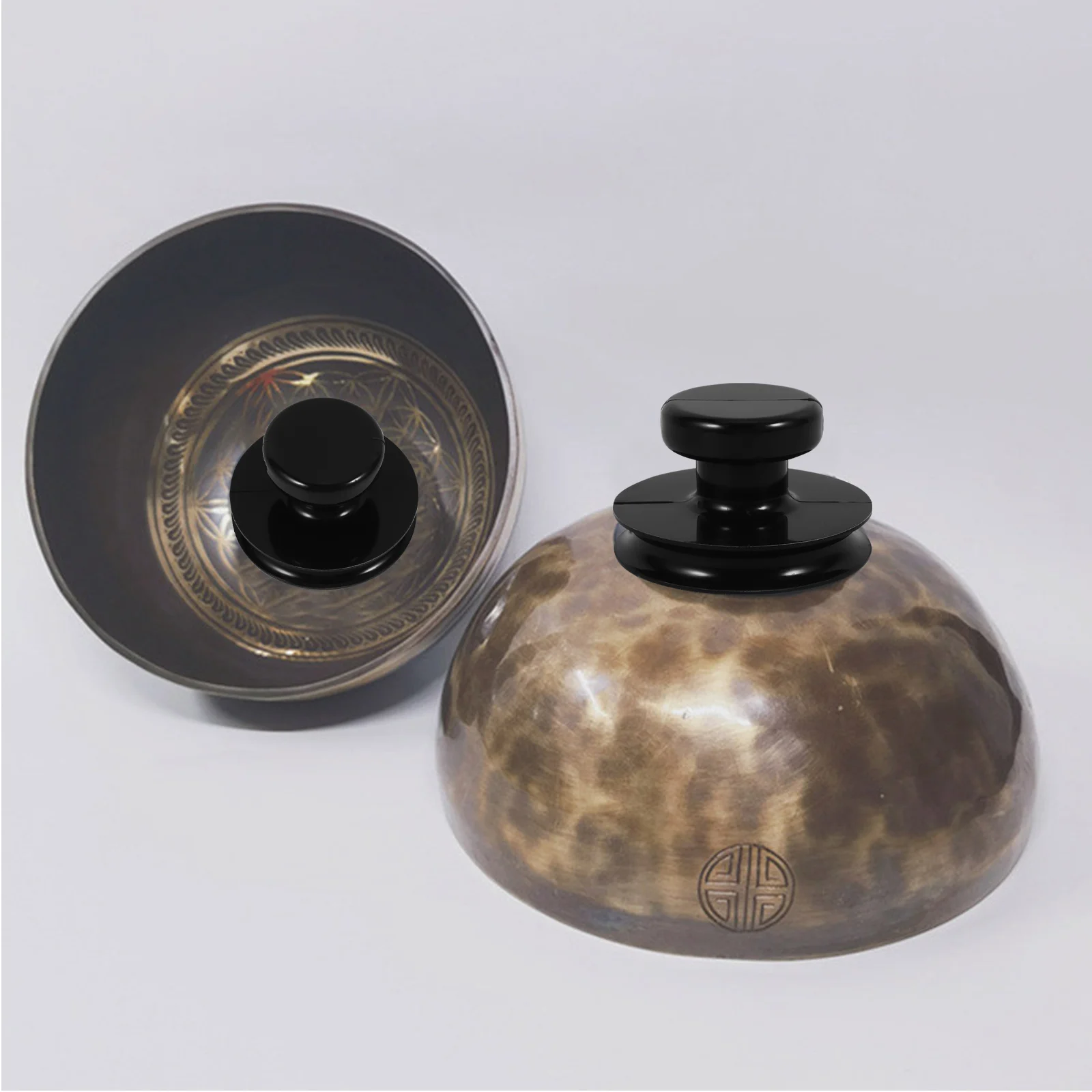 

1pc Black Singing Bowl Suction Handle Strong Load Bearing Portable Rubber Lifting Tool For Buddha Sound Bowl Protection Supply