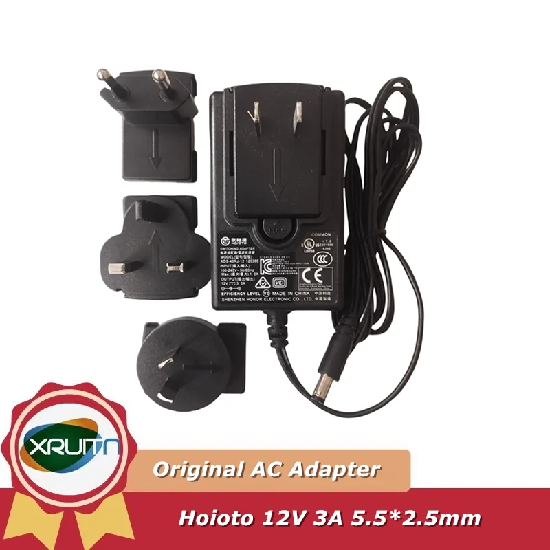 

Original HOIOTO ADS-40RJ-12 12036E 12V 3A 36W Switching Adapter Charger Power Aupply 5.5*2.5mm US/UK/EU/AU Plug