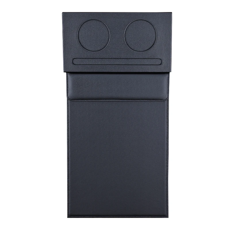 Office A4 File Folder Paper Clipboard Magnetic Clip Board PU Leather Drawing Writing Pad Insulated Cup Holder Coaster