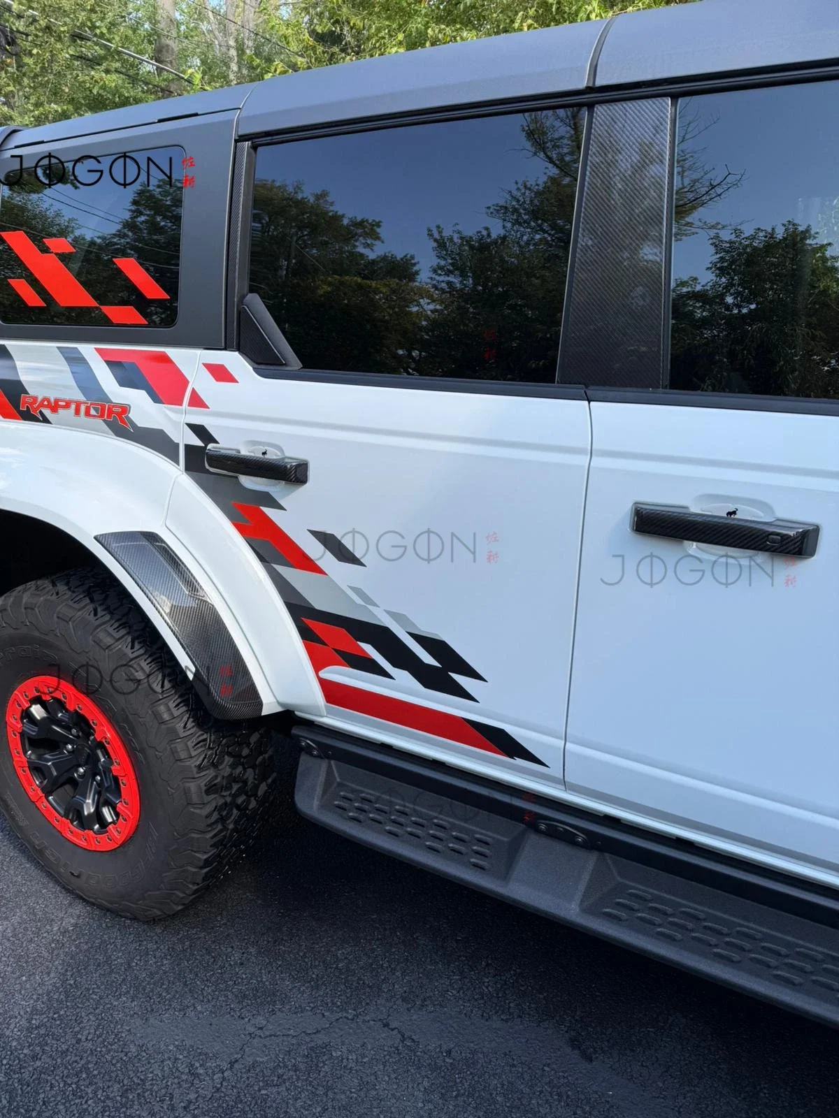 Real Carbon Fiber Car Exterior Rear Wheel Fender Flare Guard Cover Mud Protection Decoration For Ford Bronco Raptor 2021 Up