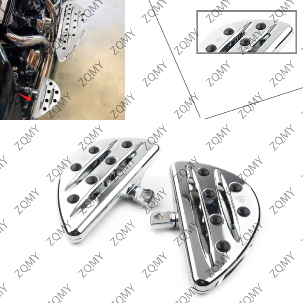 2Pcs Motorcycle Rear Passenger Floorboards Floor Boards CNC Foot Pegs for Harley FLHTC FLHTK FLHTXS Touring Electra Glide Dyna