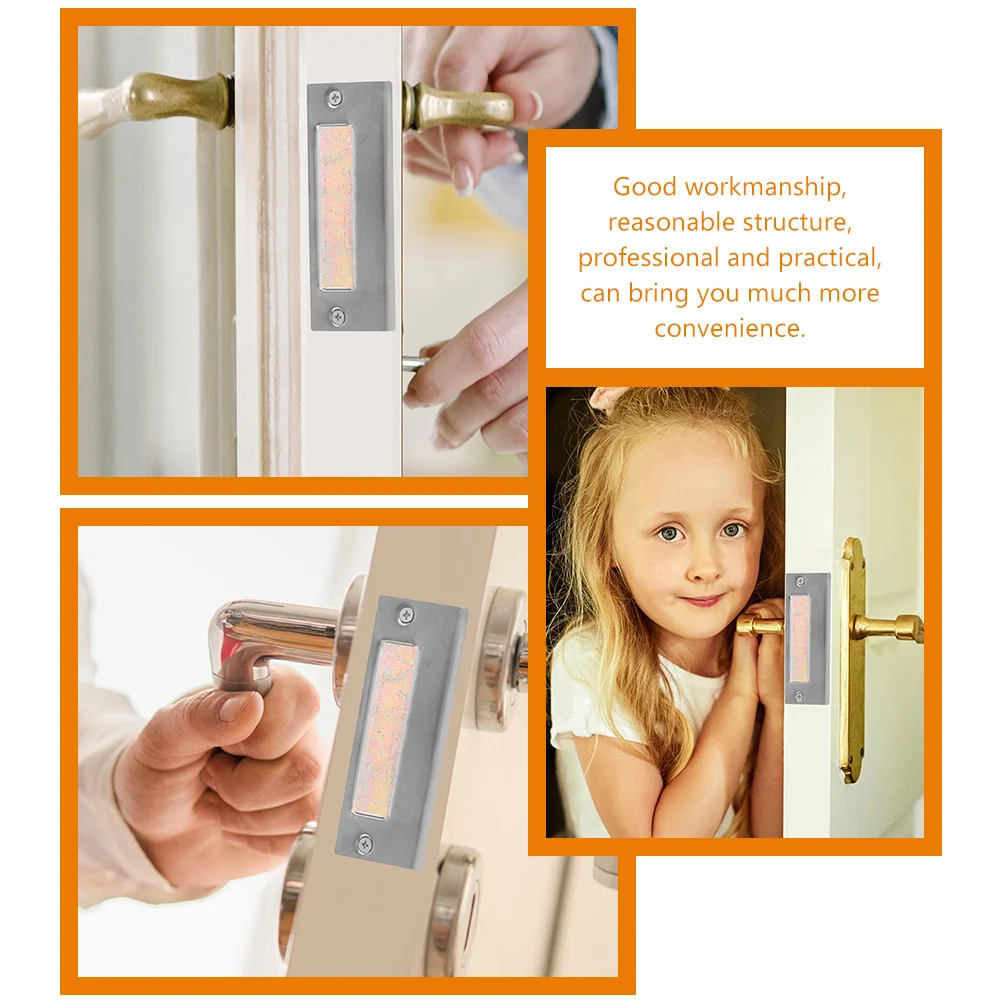 

2pcs Lock Accessories Stainless Steel Door Strike Plate Hole Cover Plate Durable Reinforcement Deadbolt Installation Kit For