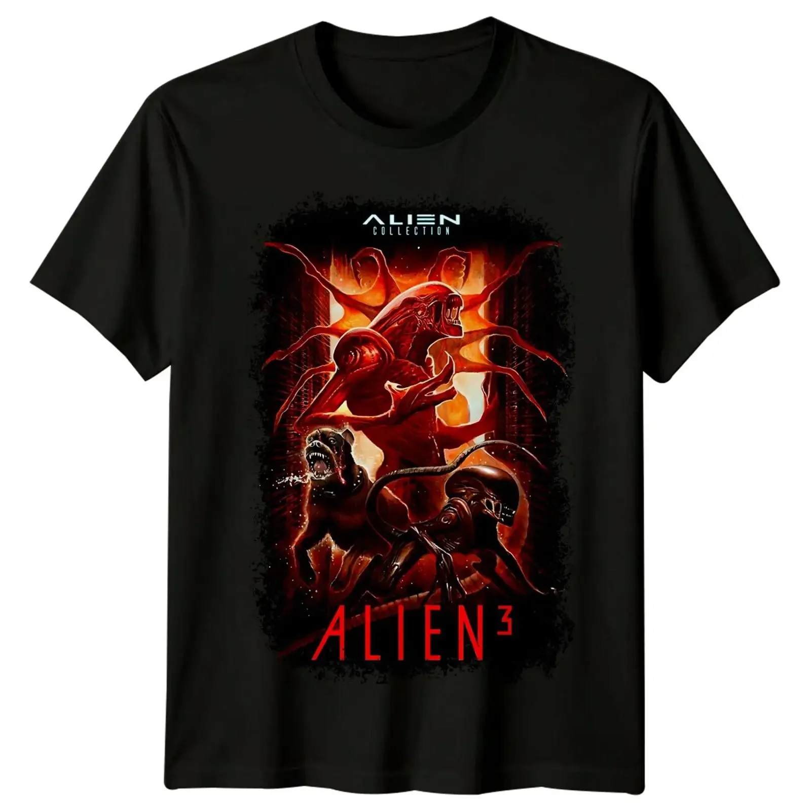 Alien 1992 Filmplakat-inspiriertes T-Shirt, Retro-Stil der 80er Jahre, gewaschen, atmungsaktiv, Unisex-Designerkleidung, Streetwear, weich, lässig