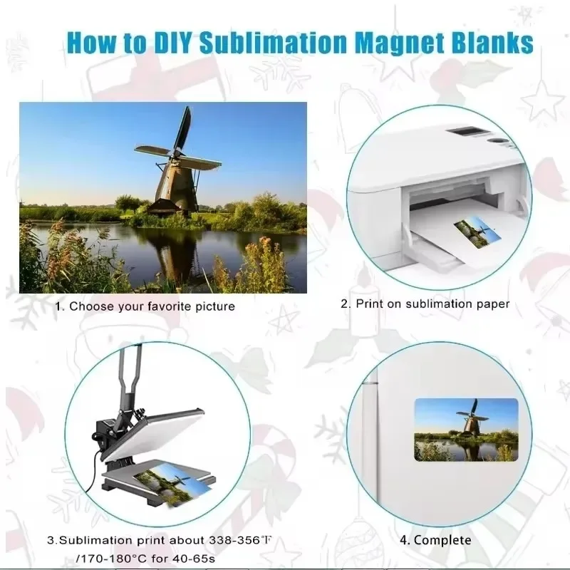 1PC Set heart-shaped Magnet Blanks Personalized Fridge Magnet for Home Kitchen Refrigerator Wall Door Office DIY Decoration