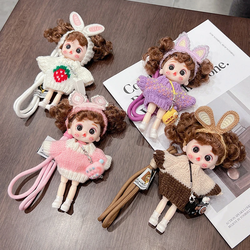 

Новая виниловая кукла 17 см: милый брелок-подвеска, модный брелок-зайчик с повязкой на голову, мультяшная кукла-подвеска для сумки, модный брелок для автомобиля, подарок