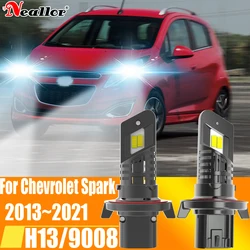 2pcs H13 9008 Led Headlight Canbus No Error Car Bulb High Power White Fog Light Diode Lamp 12v 55w For Chevrolet Spark 2013~2021