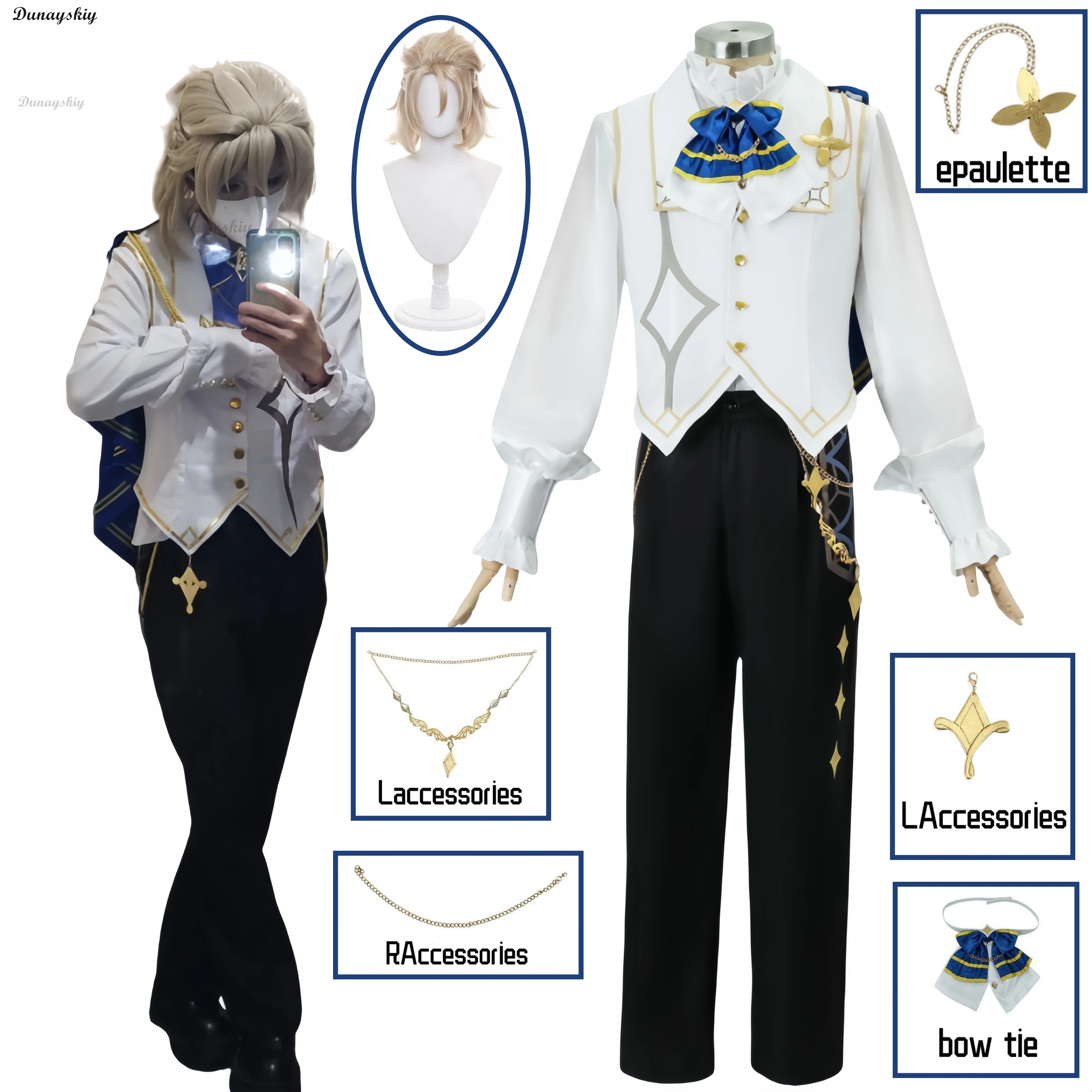 Genshin Impact Albedo Cosplay Symphony Concert Costume Adult Carnival Uniform Anime Halloween Party Masquerade Outfit Hot Sale