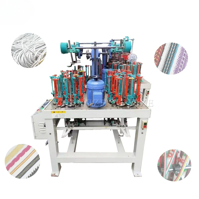 Self fast knit carbon fiber harness braiding rope machine for making nylon rope twisted polyester rope making machine