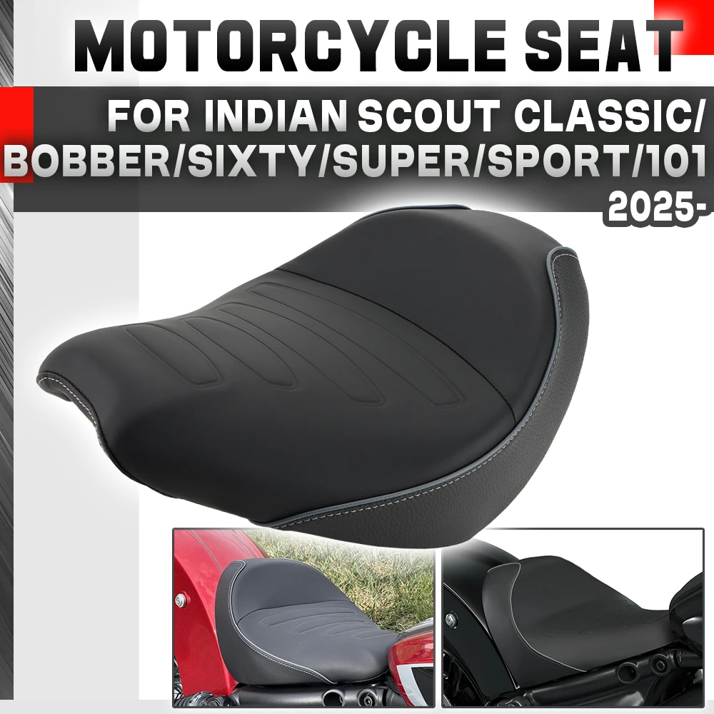 Motorrad-Sitzpolster für Bobber, Vordersitz für Fahrer, Solo-Sitzkissen für Indian Super Scout Limited+Tech Classic Sixty 101 2025 2026
