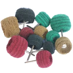 Mini Scouring Pad para Dremel, Roda Abrasiva, Fibra De Nylon, Moagem, Cabeça De Lixamento, Polimento, Polimento, Haste De 3mm, 22-38mm