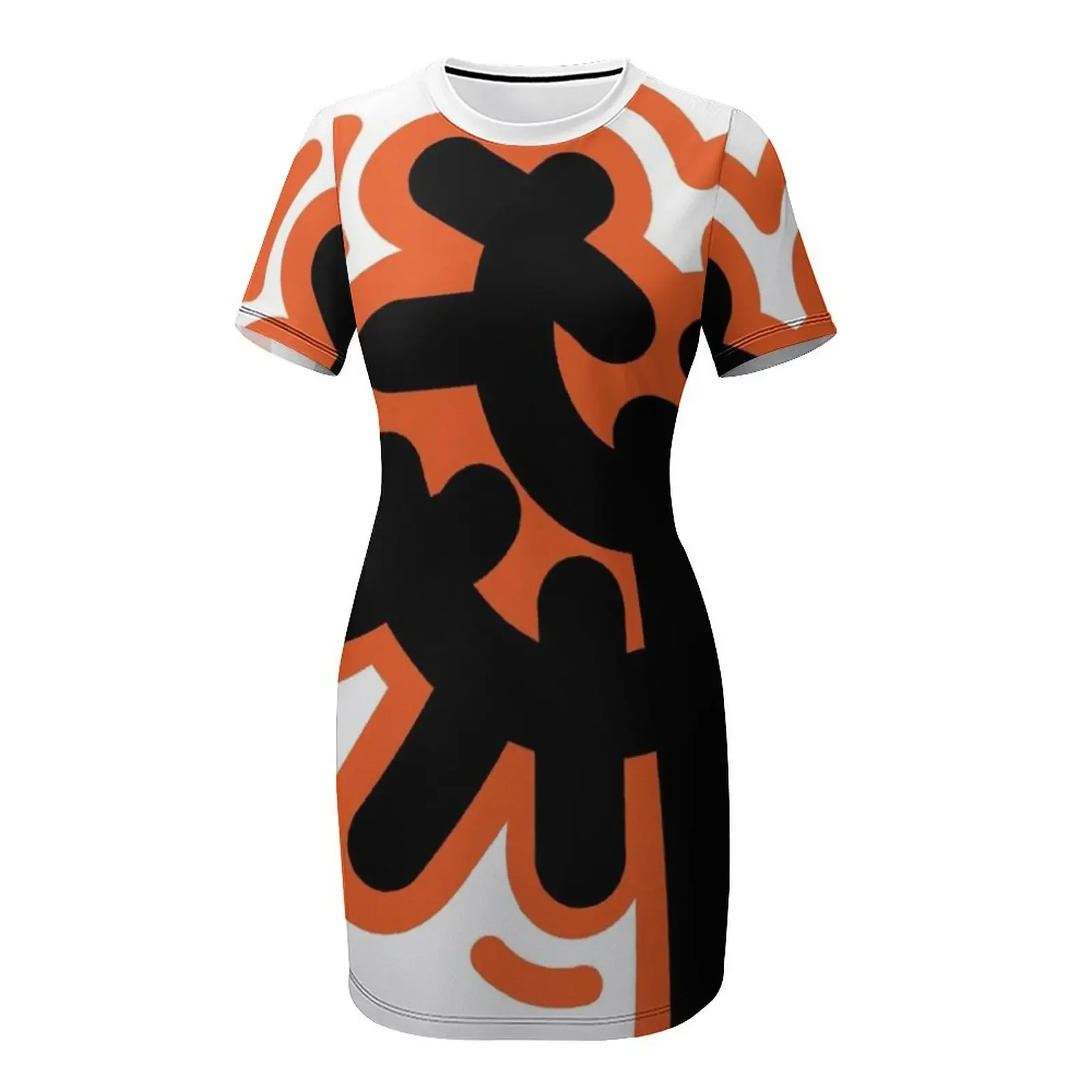 Abstract Tree Short-Sleeved Dress long dress women Elegant gown summer women's suit prom dress