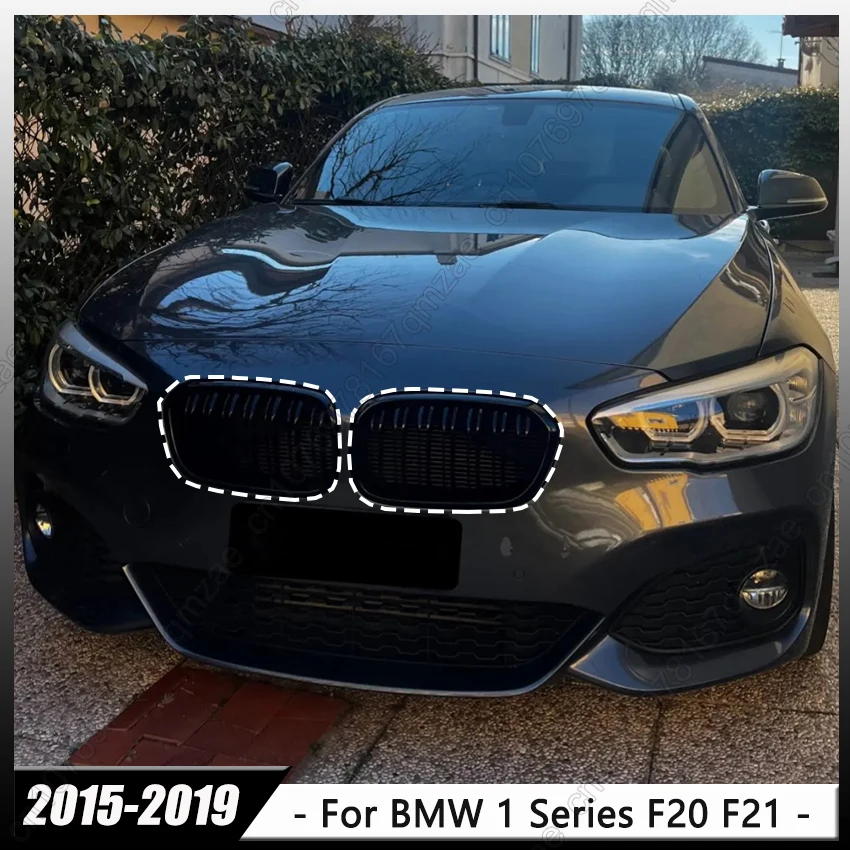 

Решетки переднего бампера автомобиля для BMW 1 серии F20 F21 120i LCI Facelift 2015-2019, глянцевый черный гоночный гриль, аксессуары