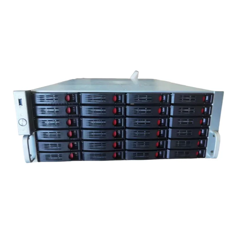 24-Bay Hot-Swappable Hard Disk Storage Rack 4U Server Chassis SAS/SATA Hot Plugging Support for Enterprise Data Center