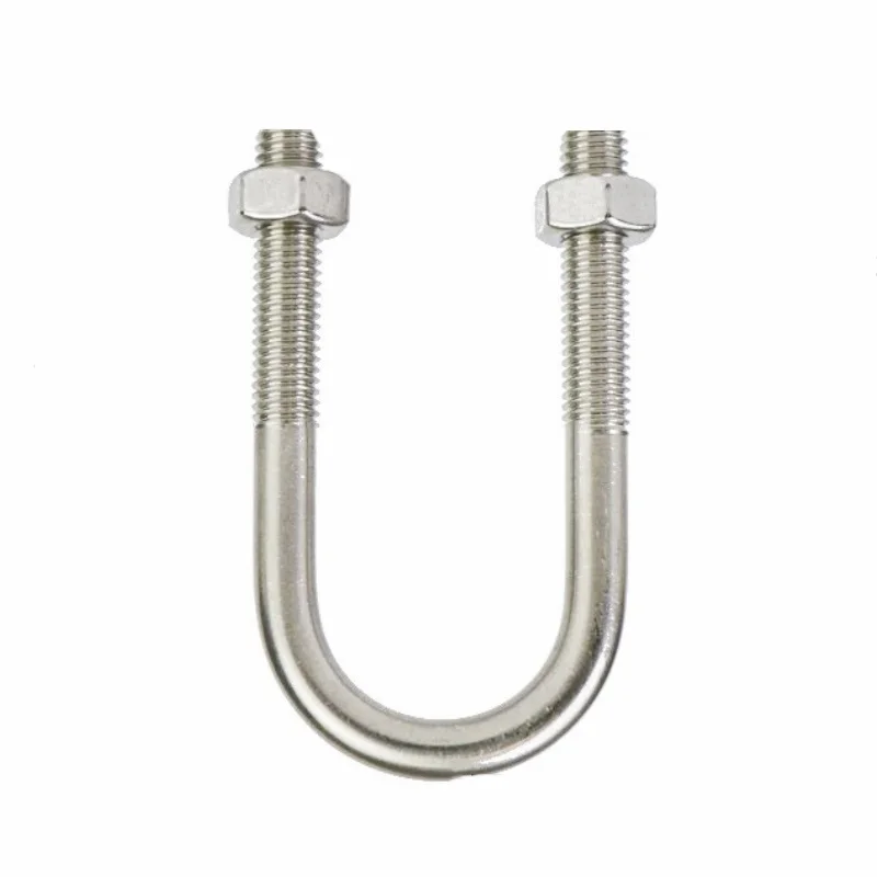 M10 M12 U-shaped Bolt Tube 12-219mm Clamp 304 Stainless Steel U-shaped Screw U-shaped Pipe Clamp Fixing Buckle U-Bolts