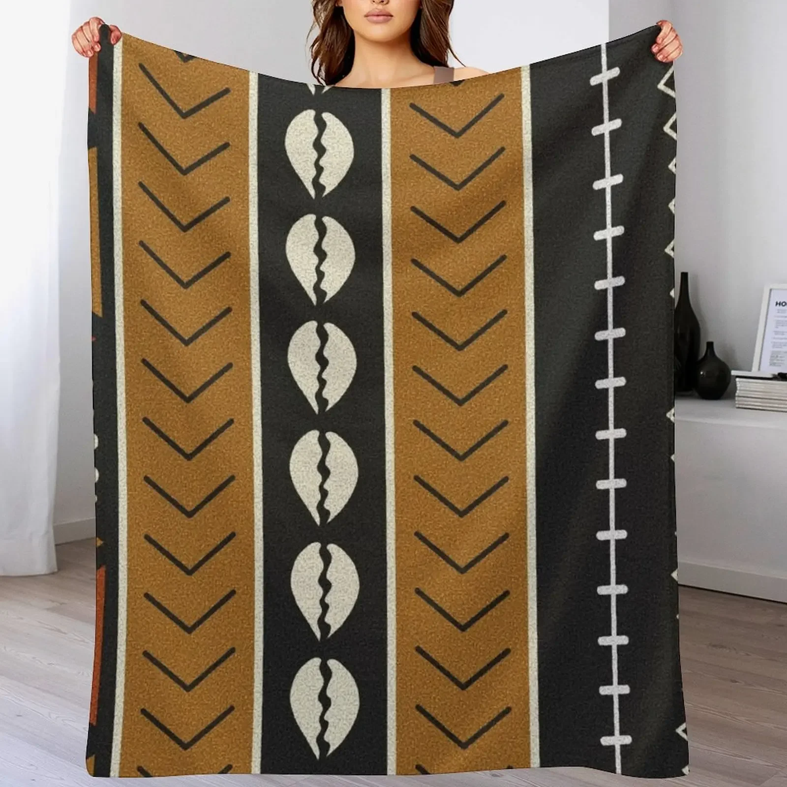 

Let's play mudcloth Throw Blanket Lightweight Cozy Blanket for Bed Sofa