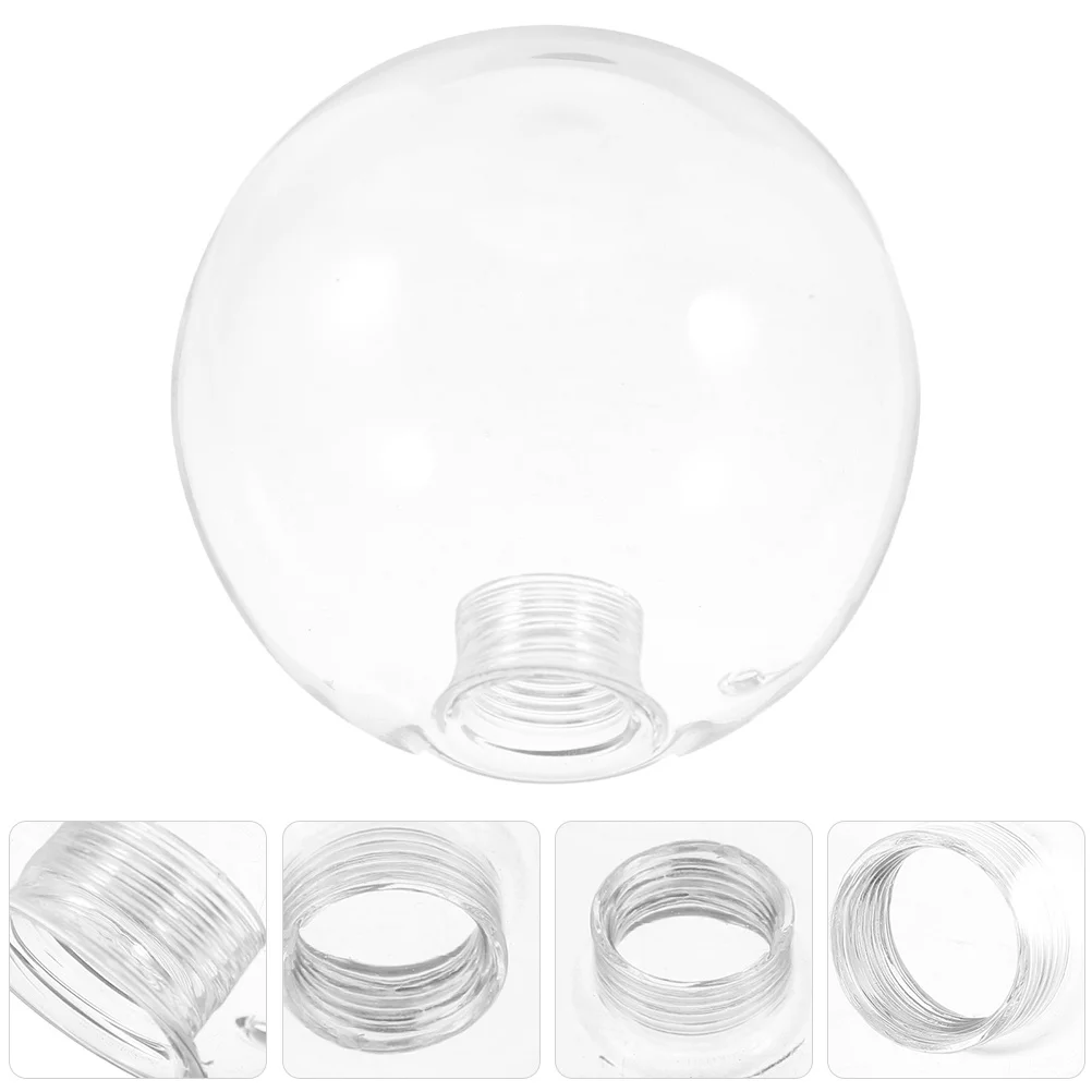 

2Pcs Round Glass Globe Lamp Shade Replacement with High Light Transmittance - Clear Spherical Cover for Pendant Wall Sconce