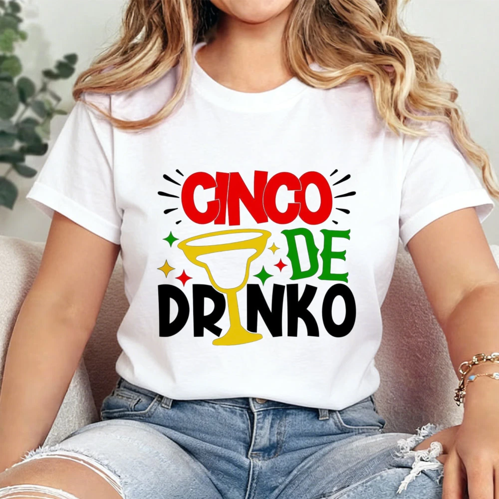 Cinco De Drinko T-Shirt  Alcohol Tee Sombrero Shirts Cinco De Mayo Clothes Mens Ladies Mexico Vacation Tees Fiesta Outfit
