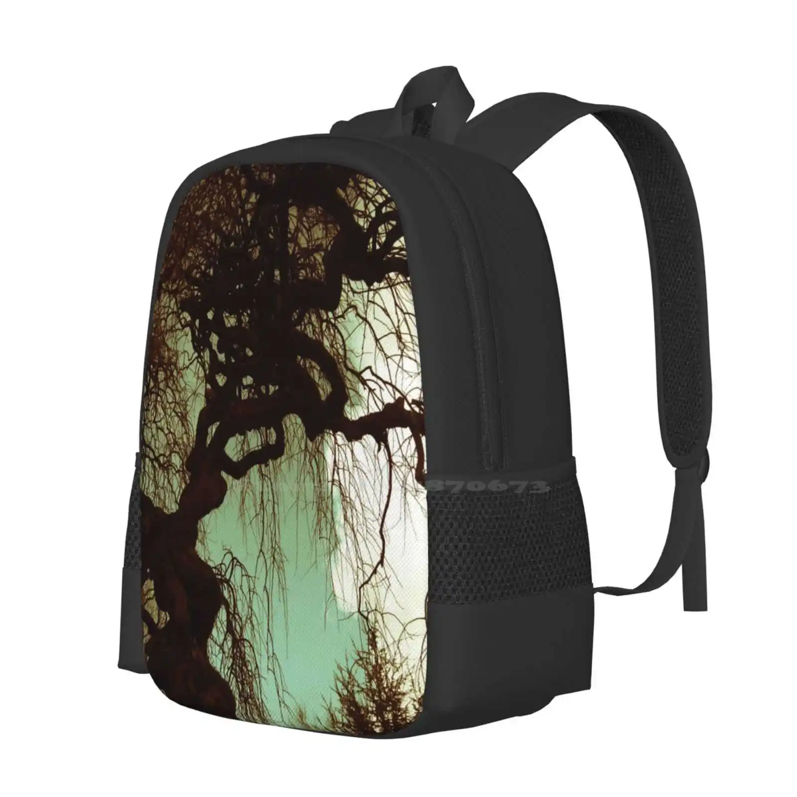 Remember Hot Sale Schoolbag Backpack Fashion Bags Landscape Forest Nature Vintage Sky Clouds Autumn Branches Winter Garden Trees