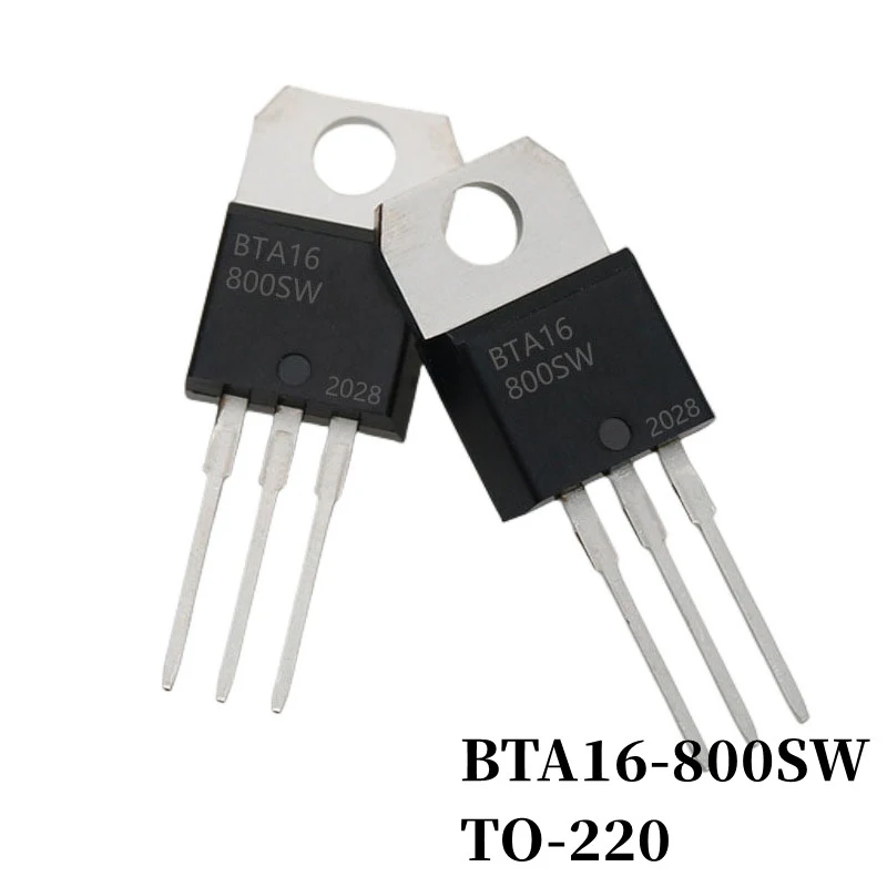 5 ~ 500 buah BTA16-800BW BTA16-800B BTA16-800C BTA16-800CW BTA16-800SW BTA16-800TW Triac TO-220 16A/800V DIP Thyristor Chip besar