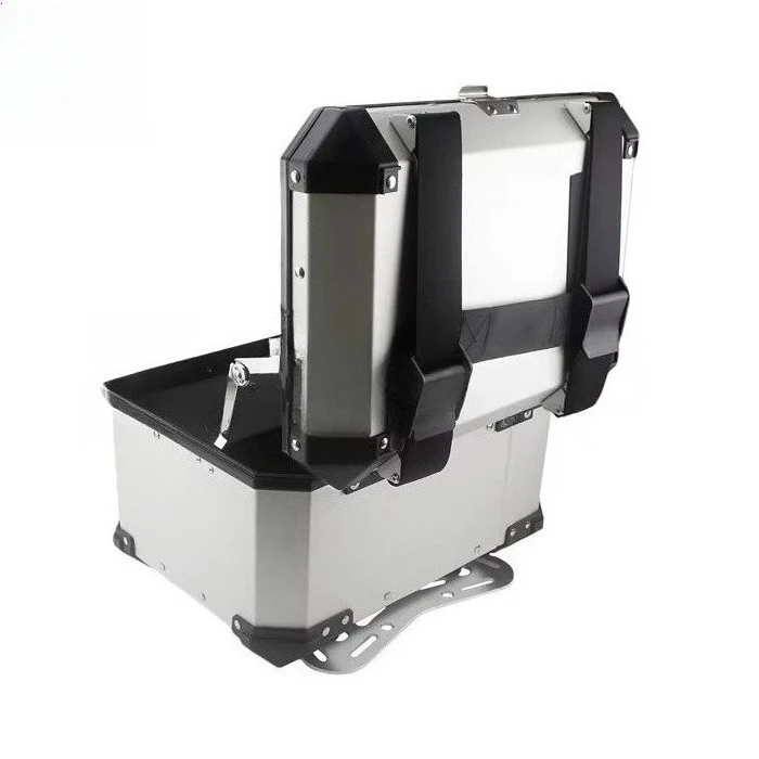 45L Aluminum Alloy Motorcycle Luggage Tail Box Topcase Universal