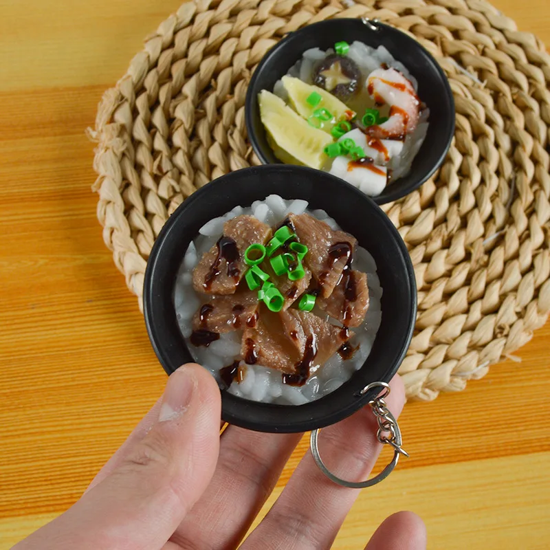 Simulated Food Eel Rice Sushi Keychain Japanese Food Pendant Food Play Keychain For Men Women Display Model Accessories Gift