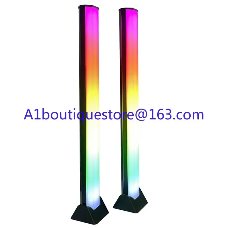 

Прямая поставка RGB перезаряжаемый звуковой контроль голосовой активированный многоцветный атмосферный светильник USB настольный пикап ночник