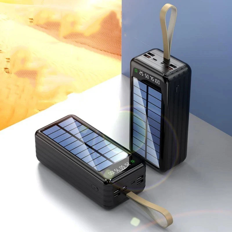 Imagem -03 - Grande Capacidade Solar Power Bank 800000mah Carga Rápida Portátil Bateria Externa ao ar Livre Camping Powerbank Built-in Cabo