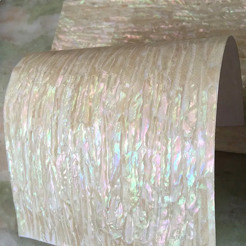 240*140mm Colorful Natural Abalone Shell Self Adhesive Paper Flexible Mother of Pearl Decorative Patch