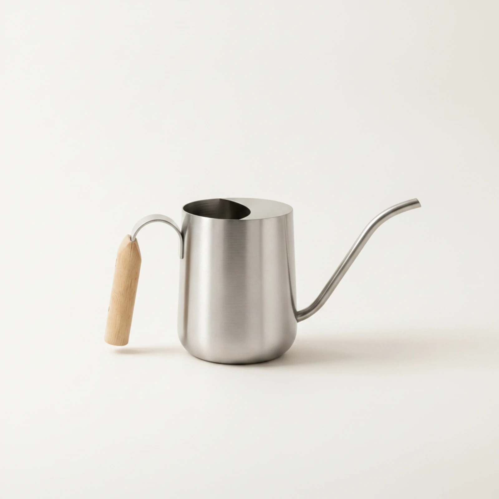 Watering Can with Wooden Handle Stainless Steel Watering Can with Long Spout Vessel Rust-Resistant Minimalist for Home Gardeners