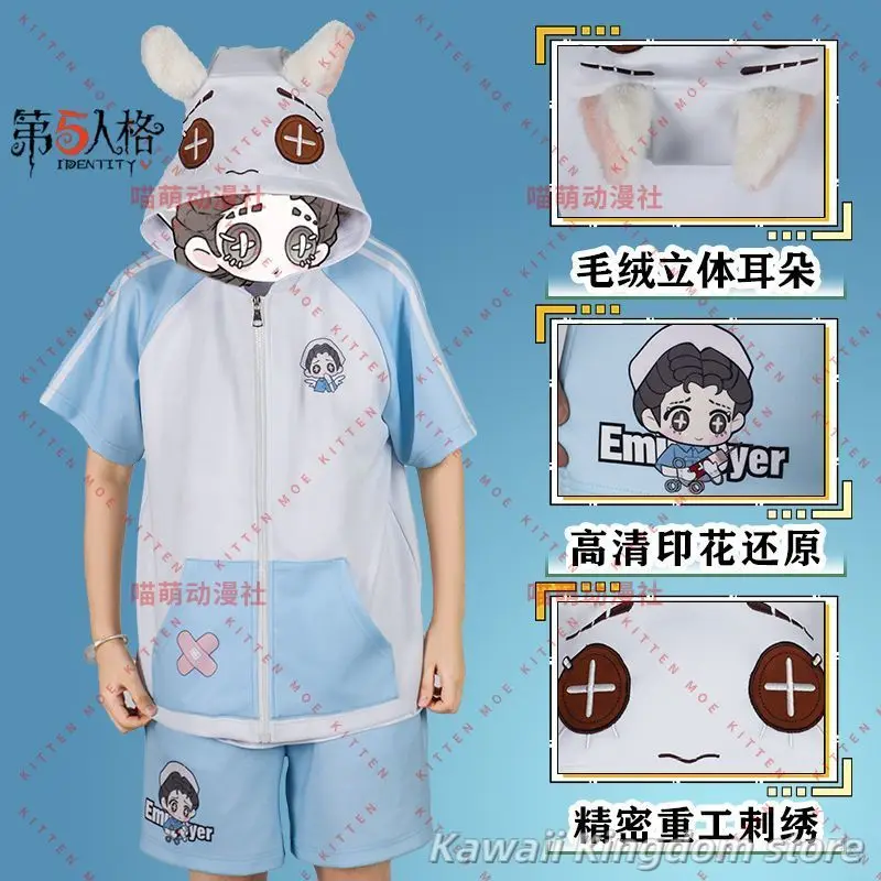 Identidade v emily dyer jogo estudante anime cosplay verão manga curta pijamas shorts casa terno conjunto roupas domésticas