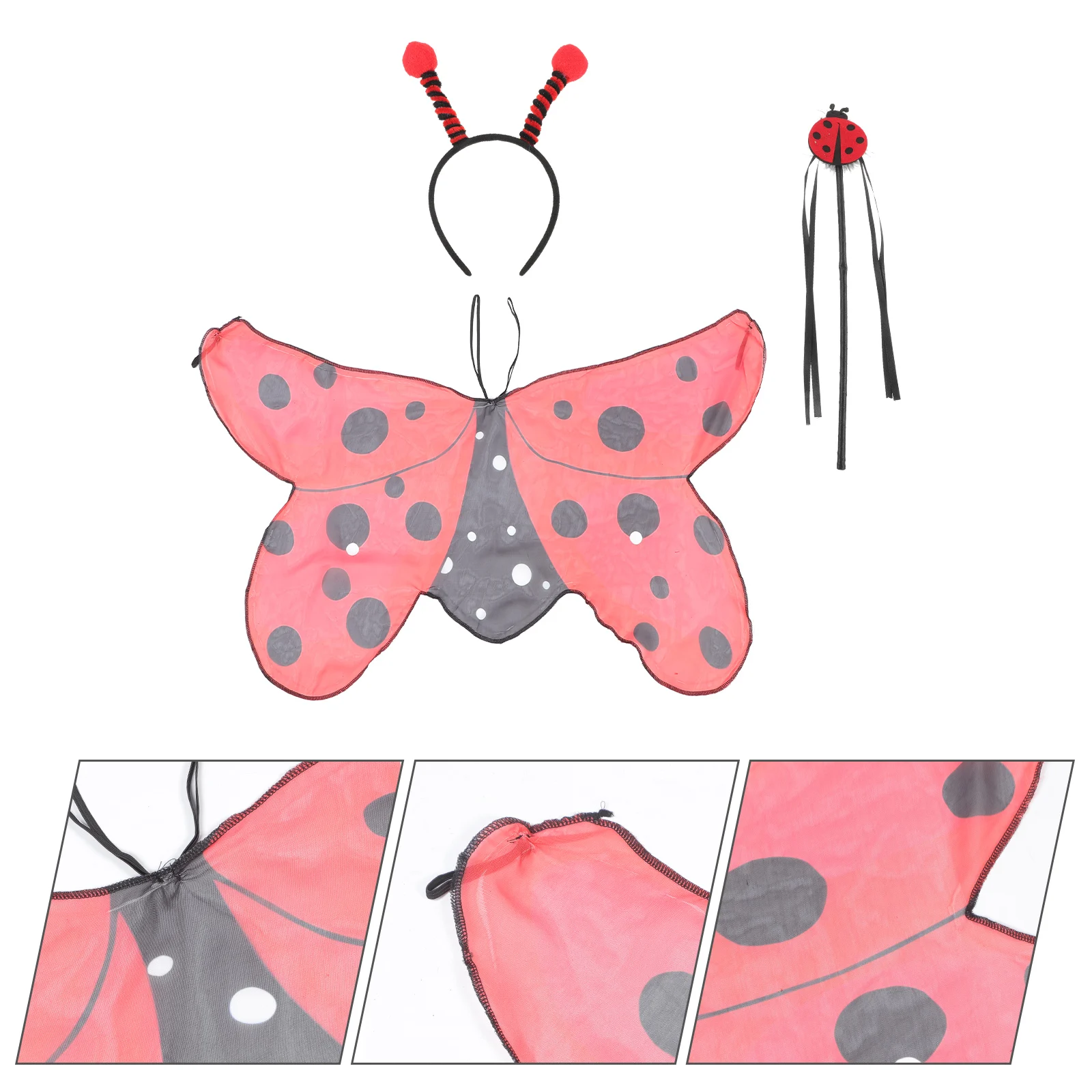 

Ladybug Wings Hairband Party Headwear Headband Decorative Prop Witch Wand Headbands
