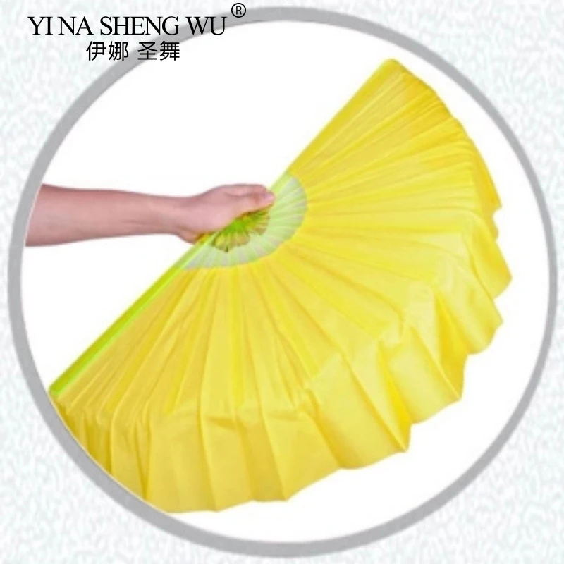Abanico de Mulan, abanico de danza del vientre, abanico de danza tradicional china, nubes azules, abanico de Tai Chi, accesorio de rendimiento, abanico de danza folclórica Yangko, abanico de velo