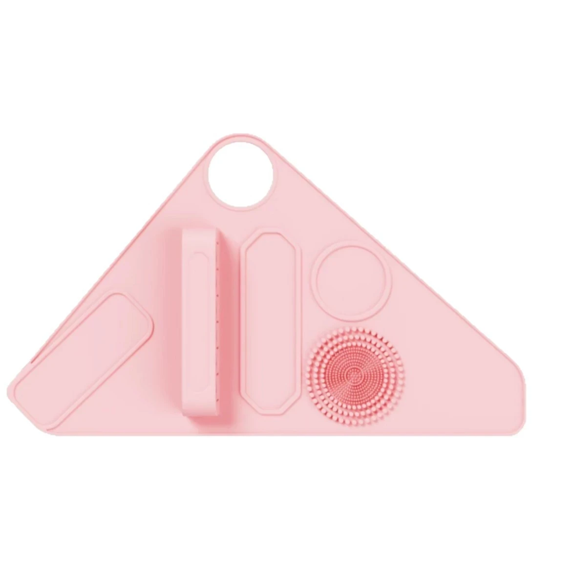 حقيبة يد مساعد مكياج من السيليكون مع وظائف متعددة تتضمن منطقة تنظيف حزام أدوات التجميل متعددة الوظائف لفرشاة المكياج