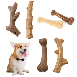 Pet Dog Chew Toys Molar Teeth Clean Stick Interesting Pine Wood Cute Bone Shape Durable Bite Puppy Interactive Toy Pet Supplies