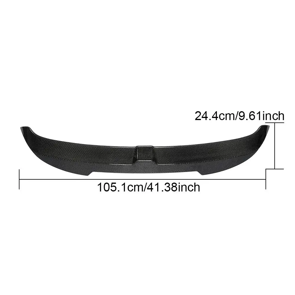 Product Customization Carbon Fiber Rear Roof Spoiler Wing forAu di A3 S Line S3 RS3 Sportback Hatchback 2021 2022 Carbon Black