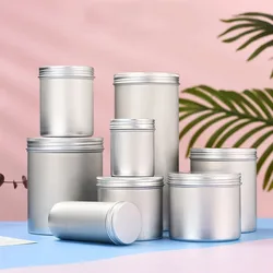 Metal Tea Canister Threaded Aluminum Tank 80ML-1000ML Cylindrical Storage Jar Portable Tea Candy Chocolate Packaging Cans