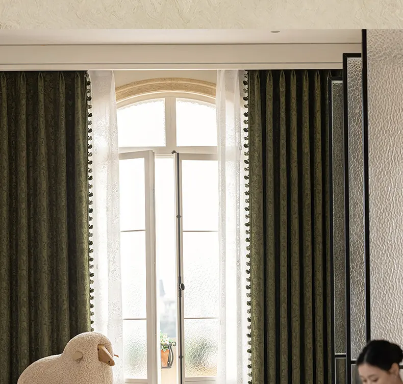 Medieval curtains, blackout bedroom, living room, premium retro chenille 5