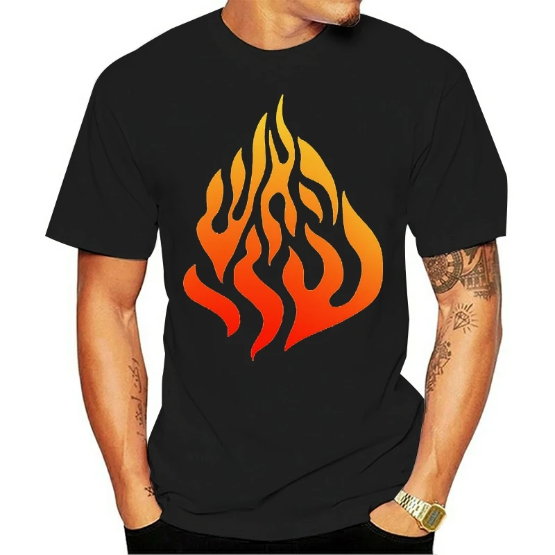 Nah Nachman Mehuman Fire Flames Design T Shirt Short Sleeve Fit Men\'s T Shirt Solid Color Homme Big Size Xxxl Slogan Hiphop