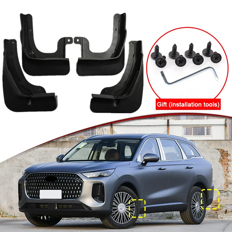 

Car Styling For CHERY TIGGO 9 2025 2026 ABS Car Mud Flaps Splash Guard Mudguards MudFlaps Front Rear Fender Auto Accessories