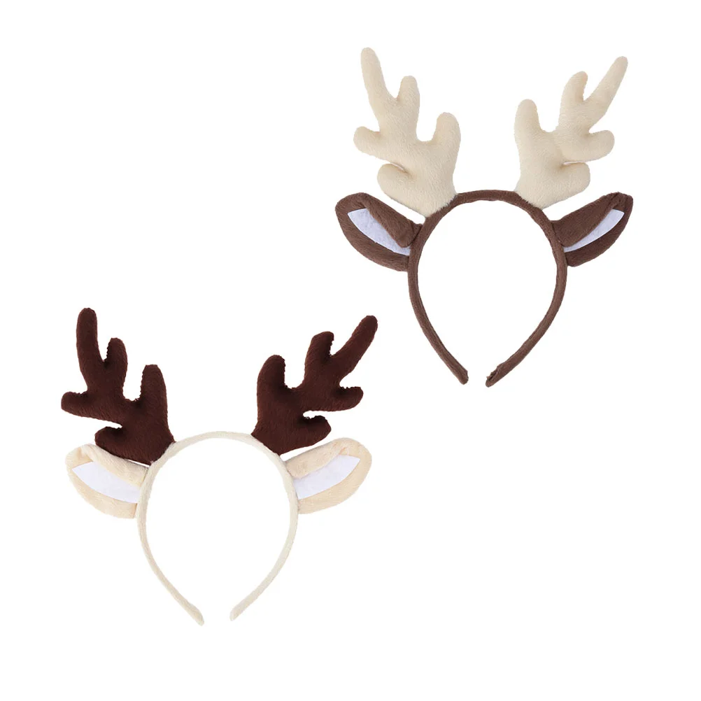 

2 Pcs Reindeer Antler Hair Hoop Christmas Kids Headband Headgear Headdress Child