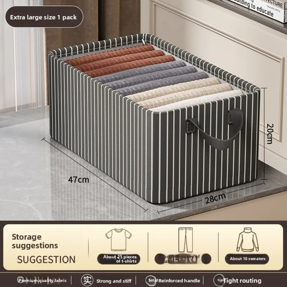 Large Capacity Clothing Storage Bin Oxford Cloth Fabric Wardrobe Organizer for Home Dorm Closet Pants and Clothes Storage Basket